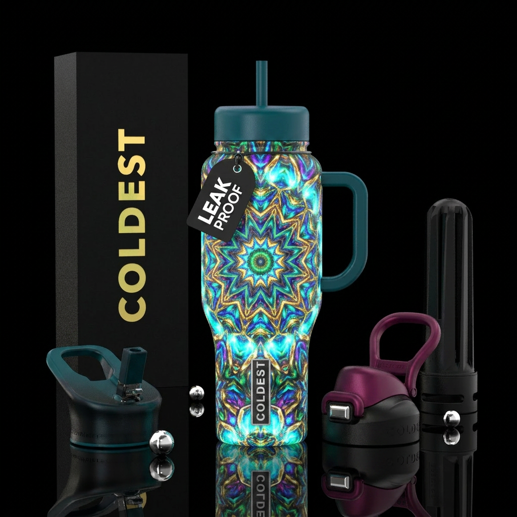 Kaleidoscope water bottle design