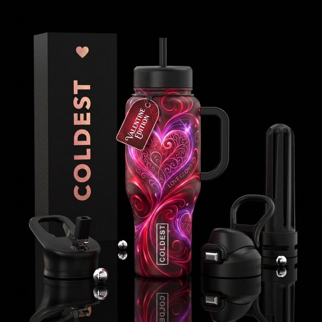 Valentines water bottle design