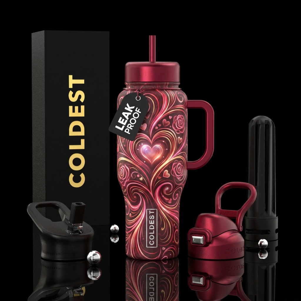 Valentine’s Day water bottle design