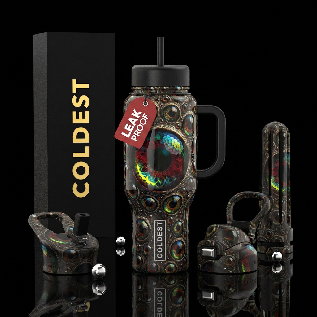 Eye balls water bottle design