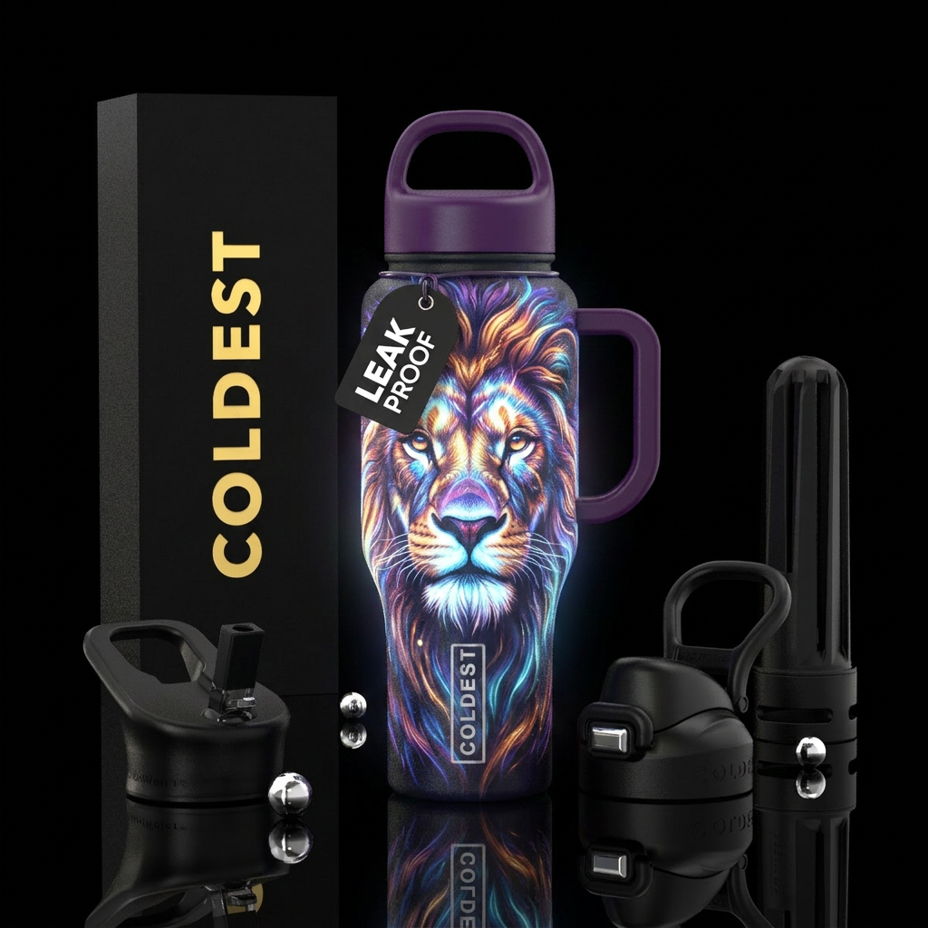 Lion water bottle design