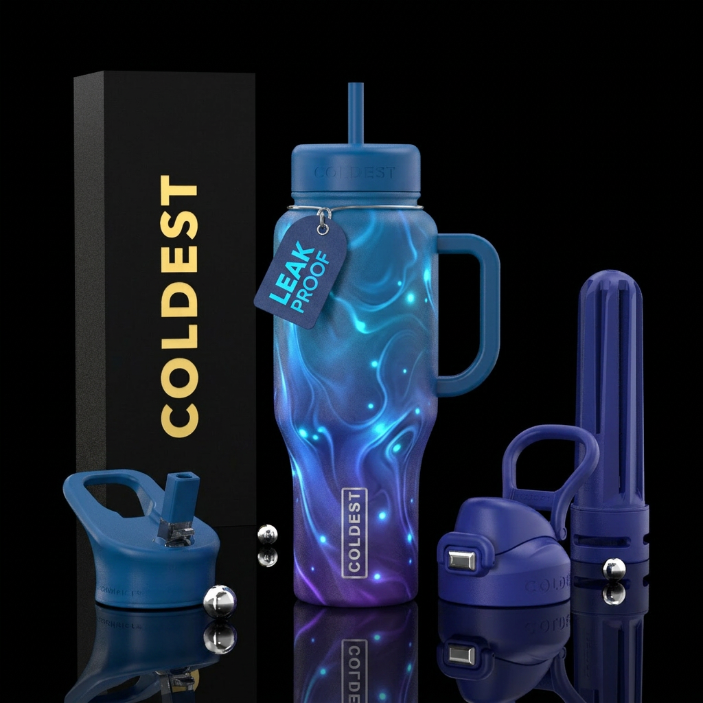 Blue hour water bottle design