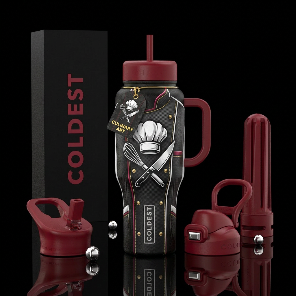 Chef water bottle design