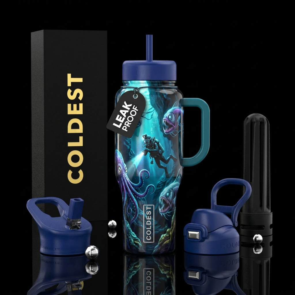 Scuba diver water bottle design