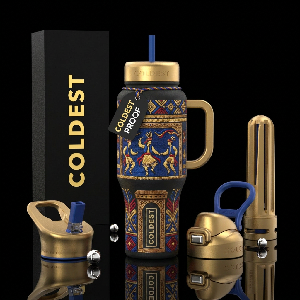 Romania art water bottle design