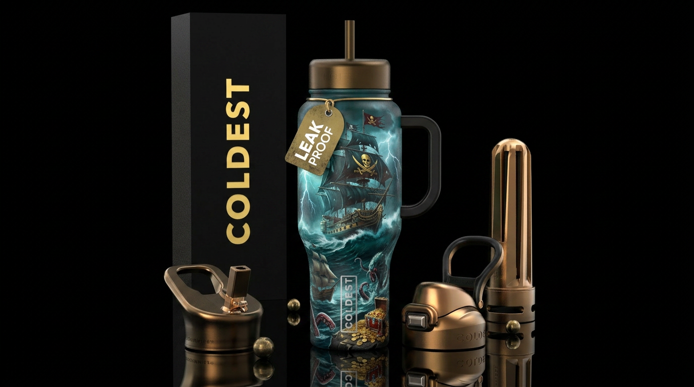 pirates water bottle design