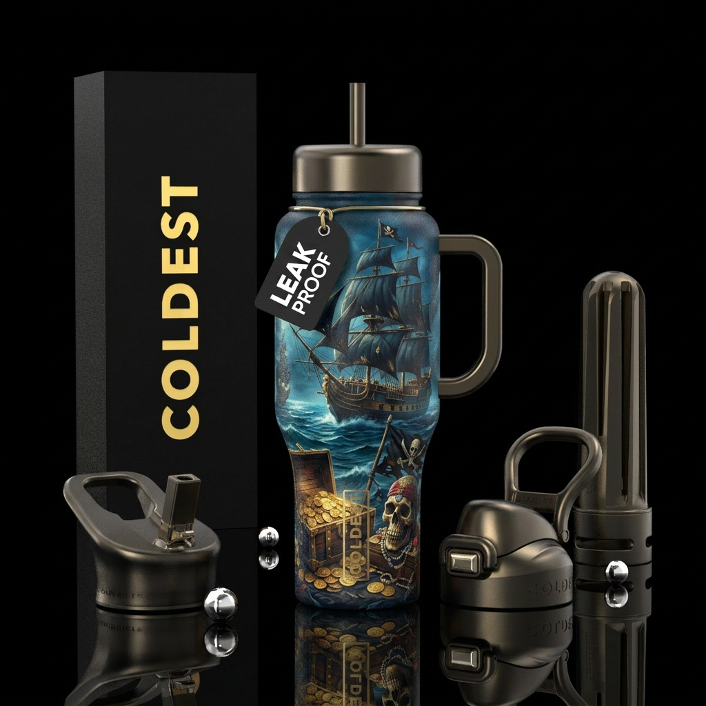 pirates water bottle design