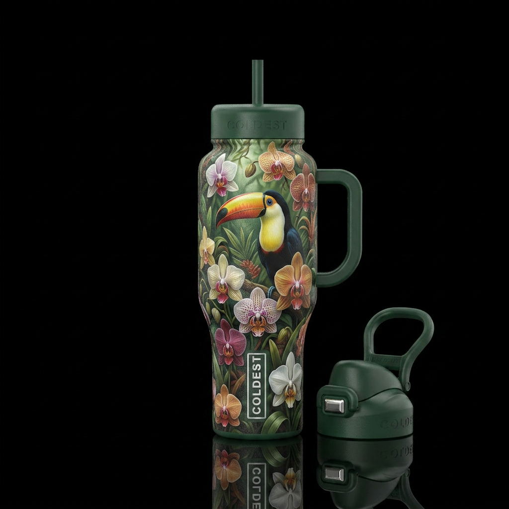 Toucan water bottle design