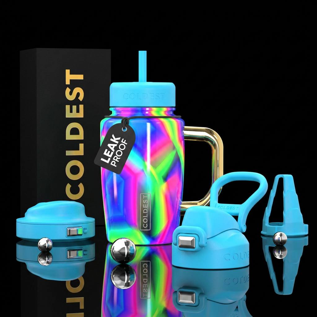 Neon water bottle design