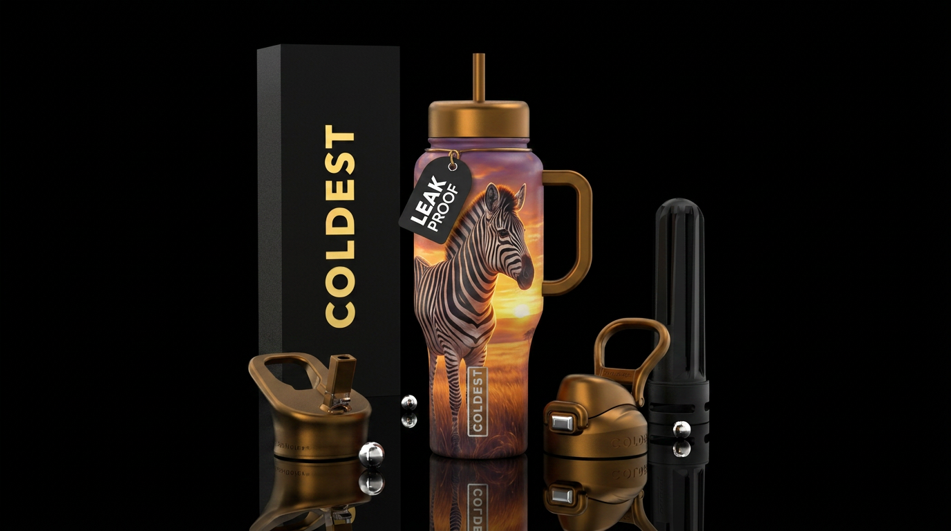 Zebra water bottle design