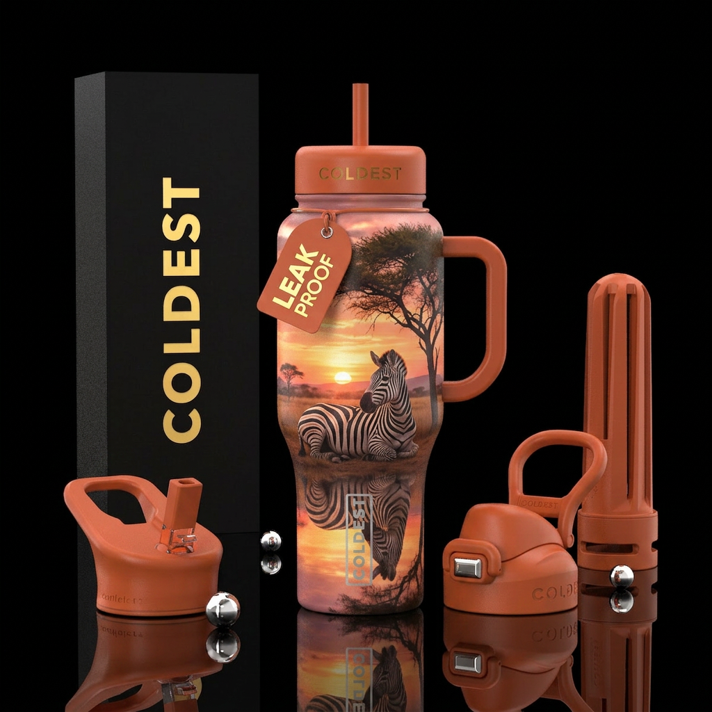 Zebra water bottle design