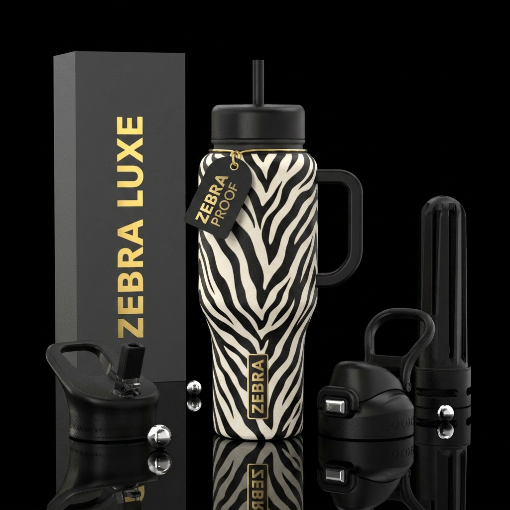 Zebra proof water bottle design
