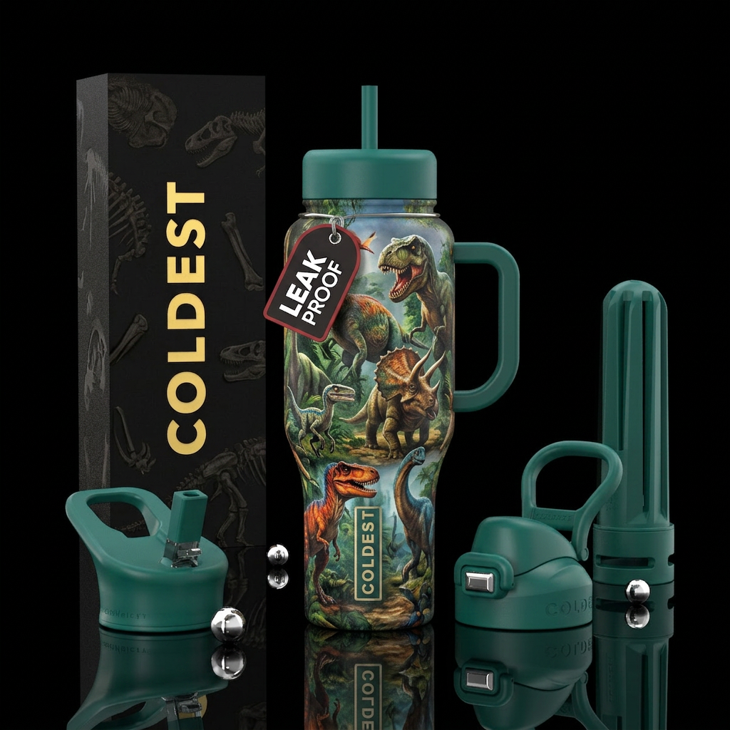 Dinosaurs water bottle design