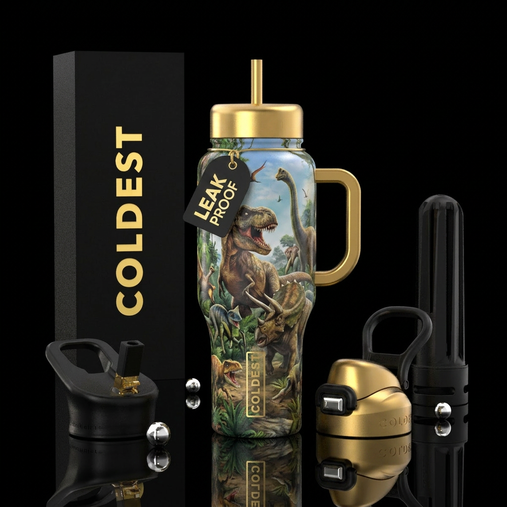 Dinosaurs water bottle design