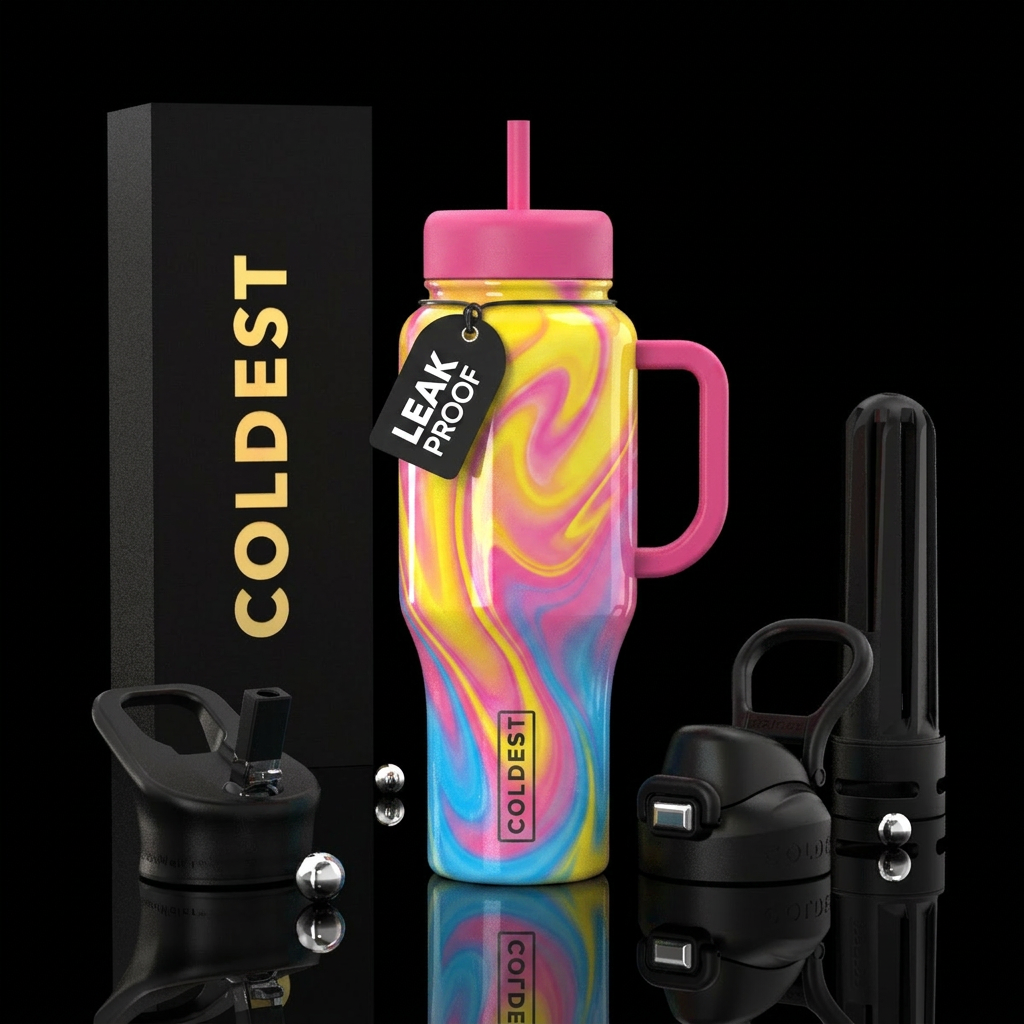 Swirl water bottle design
