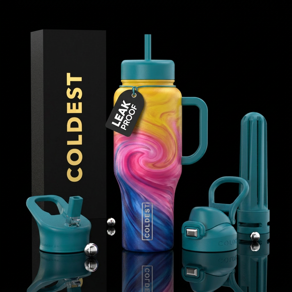 Swirl water bottle design