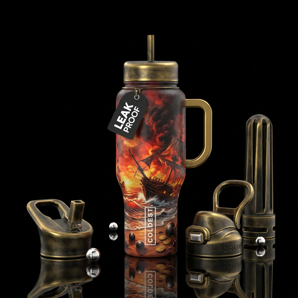 Shipwreck water bottle design