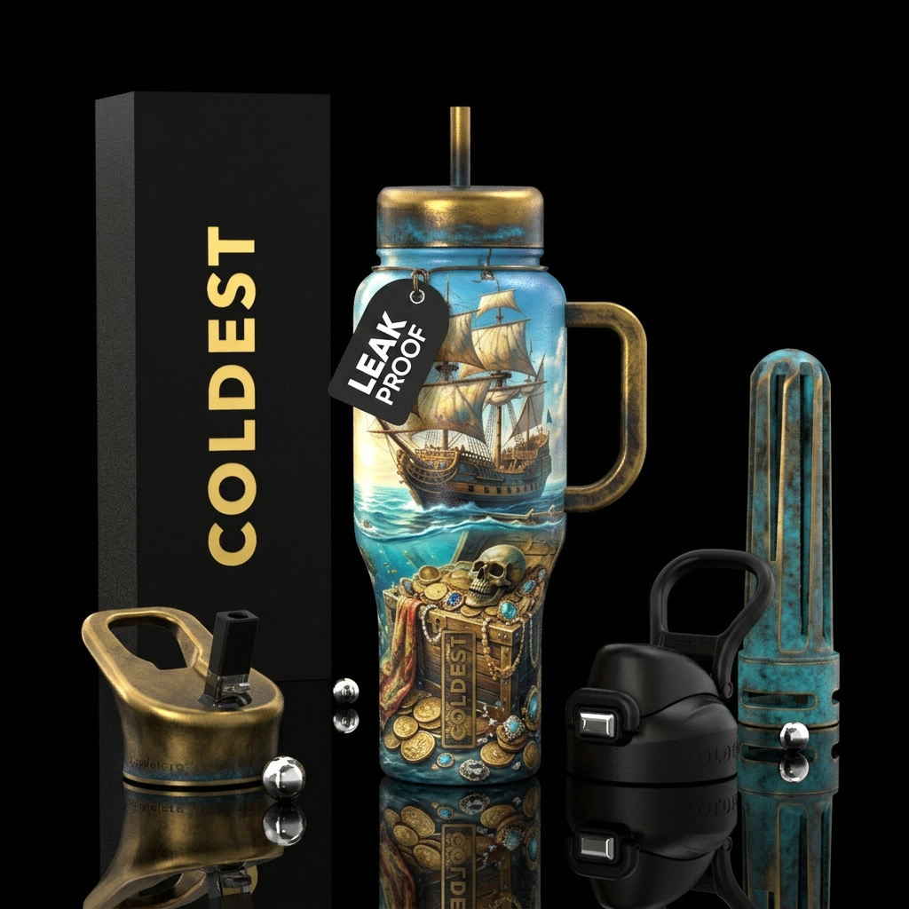 Pirate ship water bottle design