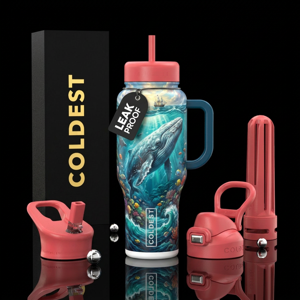 Moby dick water bottle design