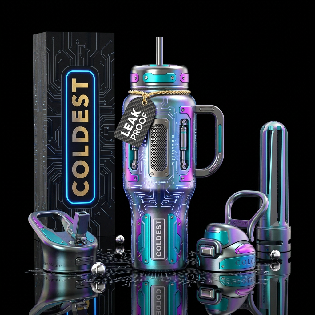 Cyborg water bottle design
