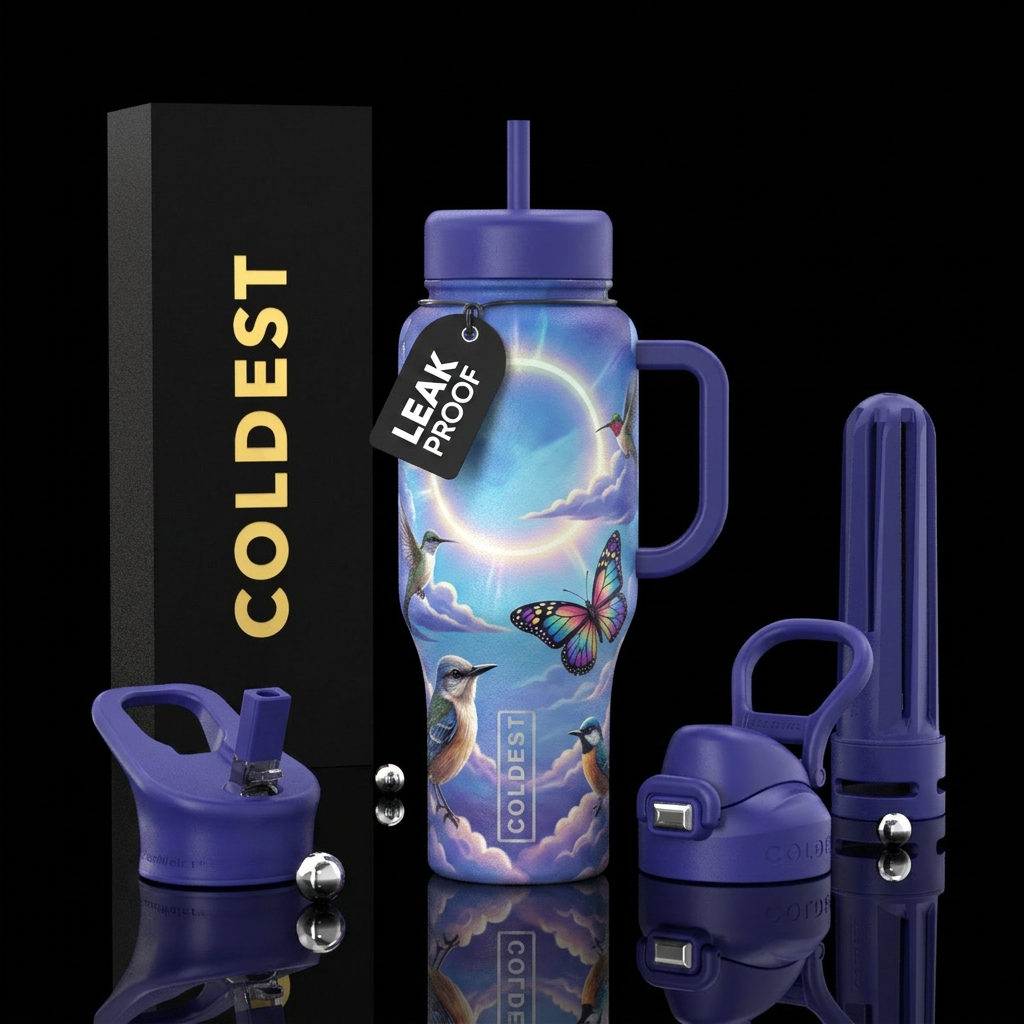Up in the clouds water bottle design