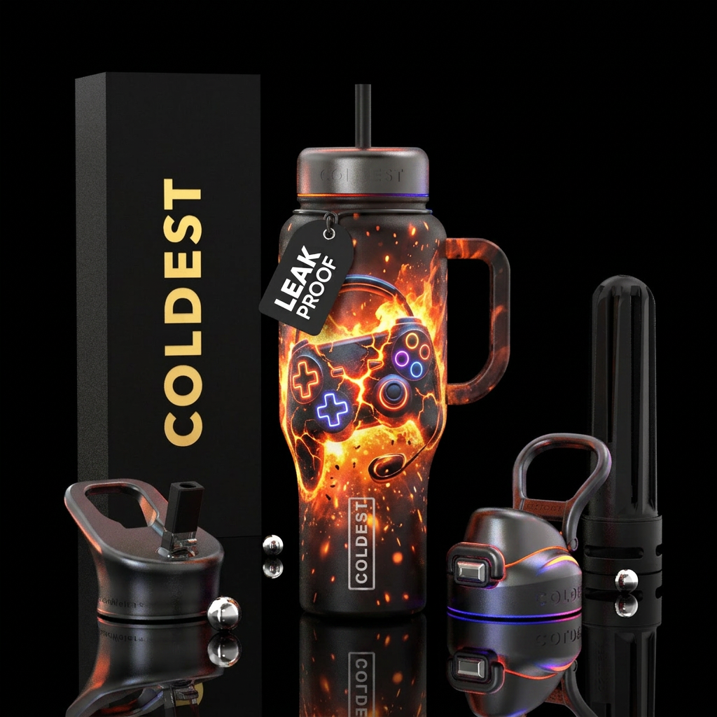Gamer water bottle design