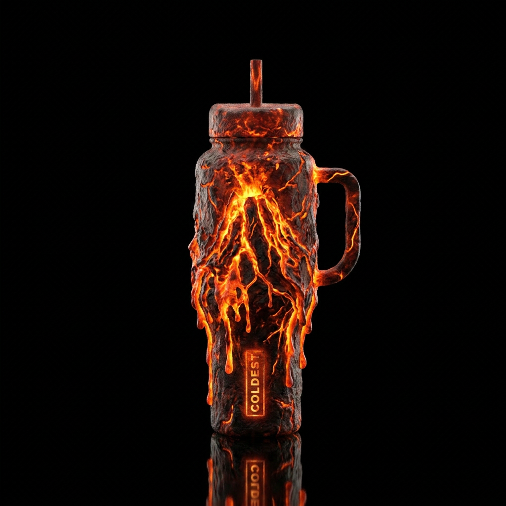 Lava water bottle design