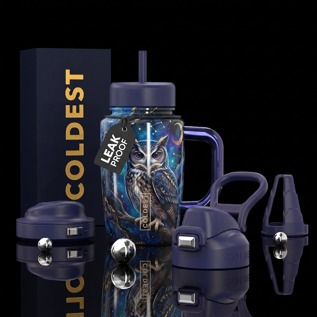 Owl water bottle design