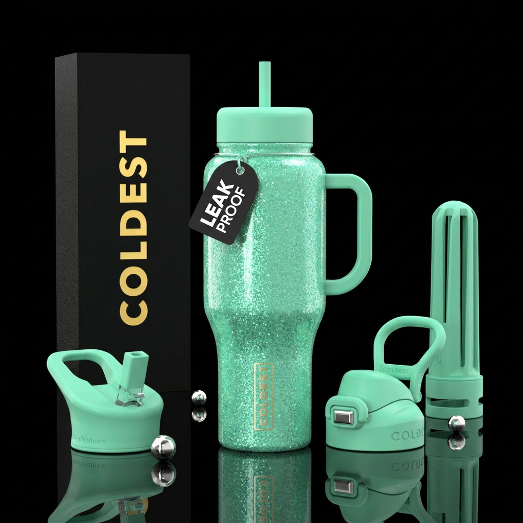 Sparky mint water bottle design