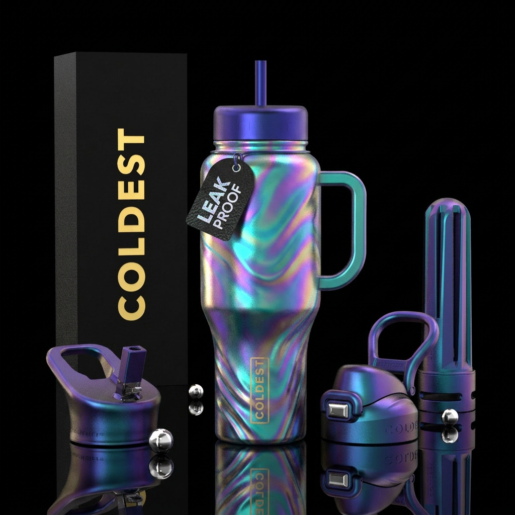 Hologram water bottle design
