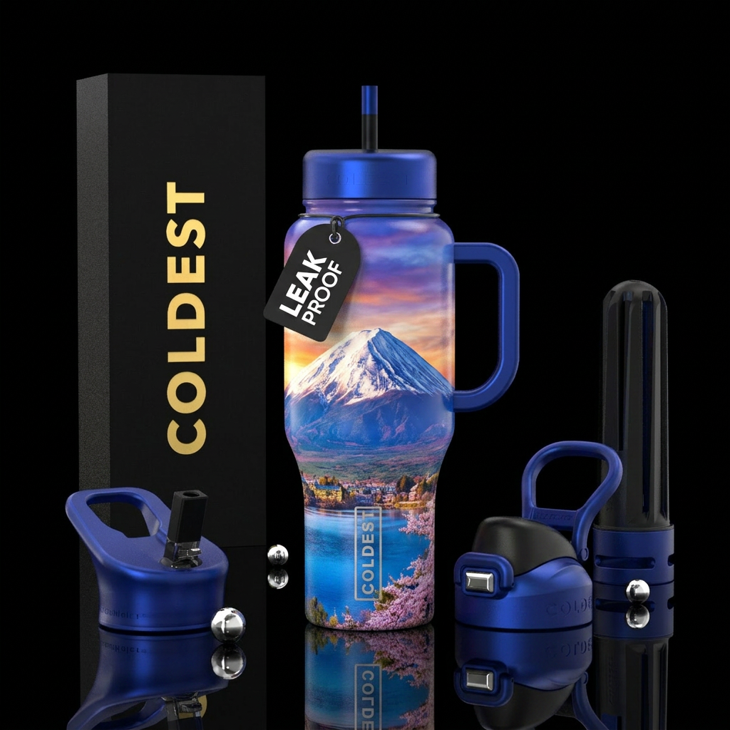 Mount Fugi water bottle design