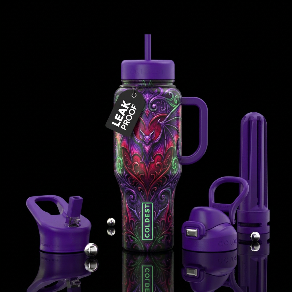 Vampire water bottle design