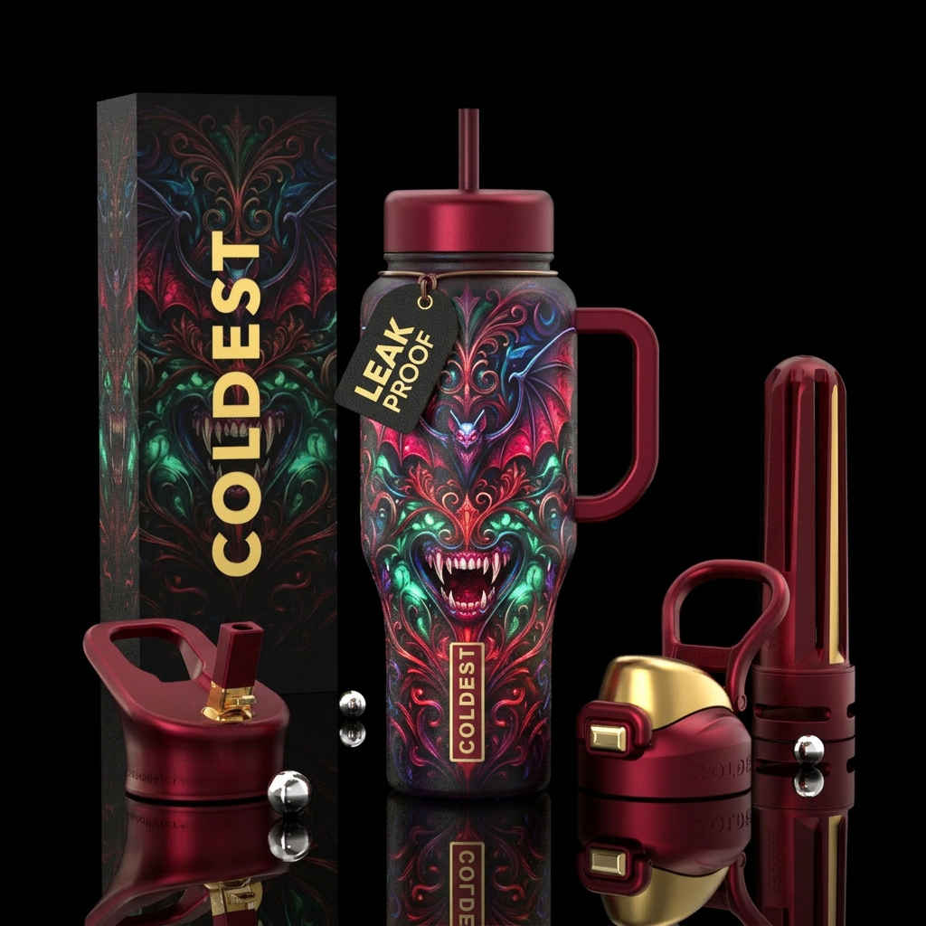 Halloween water bottle design