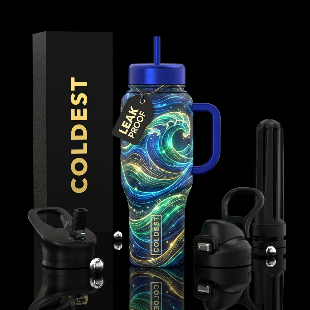 Glowie wave water bottle design