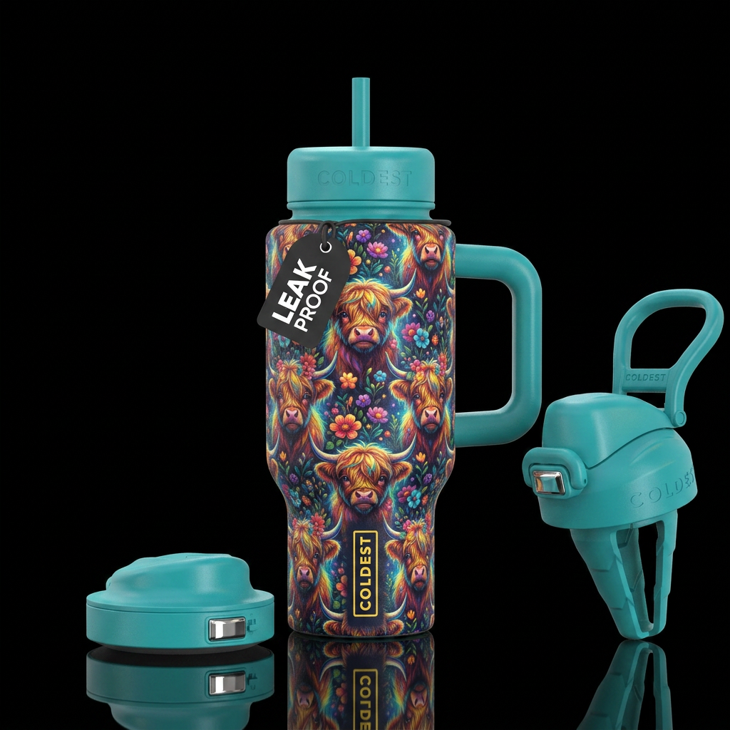 Cows water bottle design