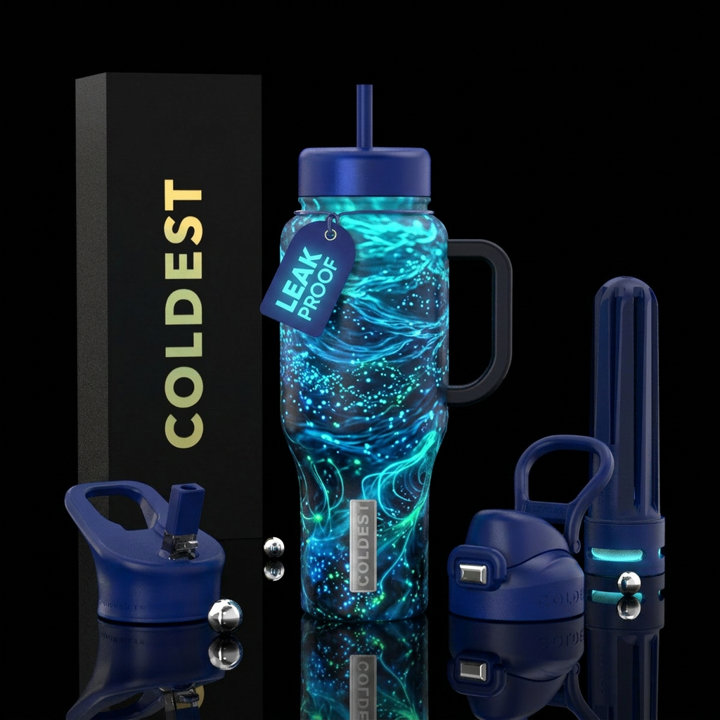 Glowie waters water bottle design