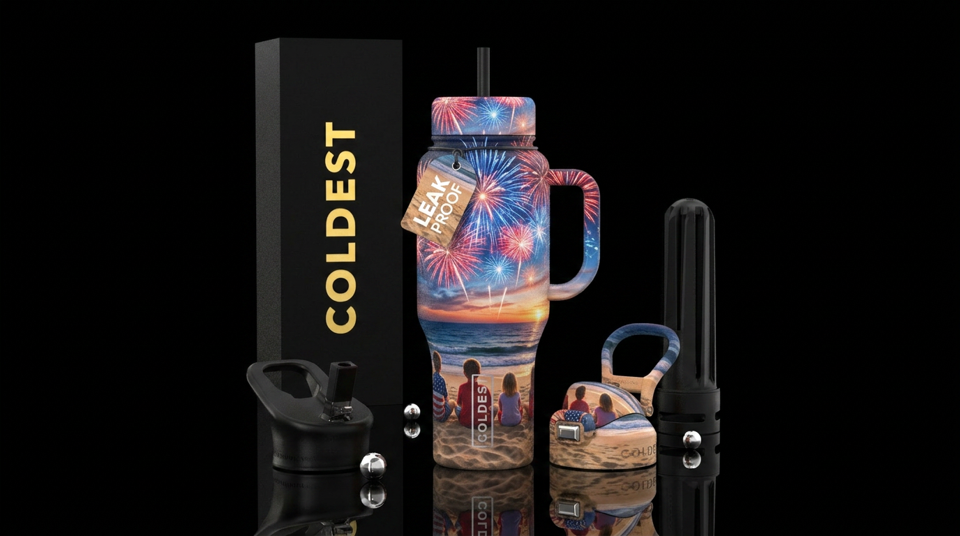 4th of July water bottle design