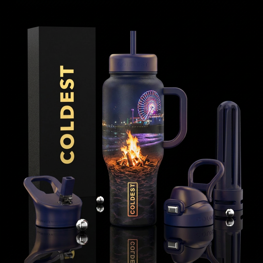 Summer nights water bottle design