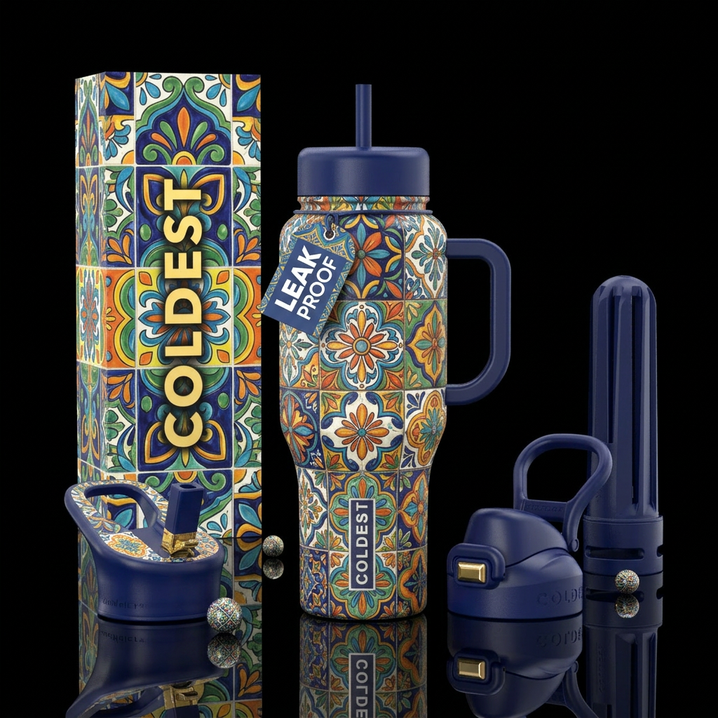Tile water bottle design