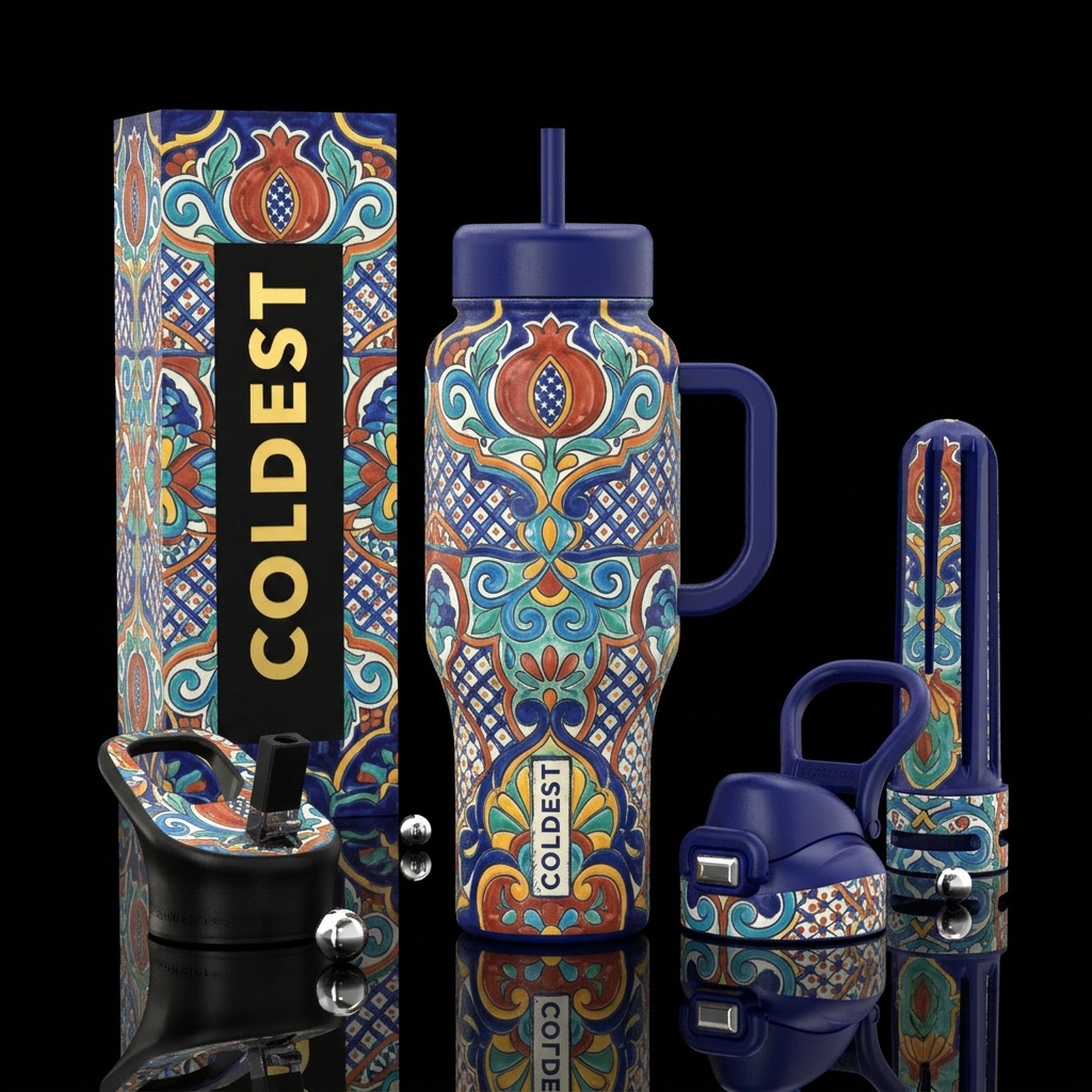 Tile water bottle design
