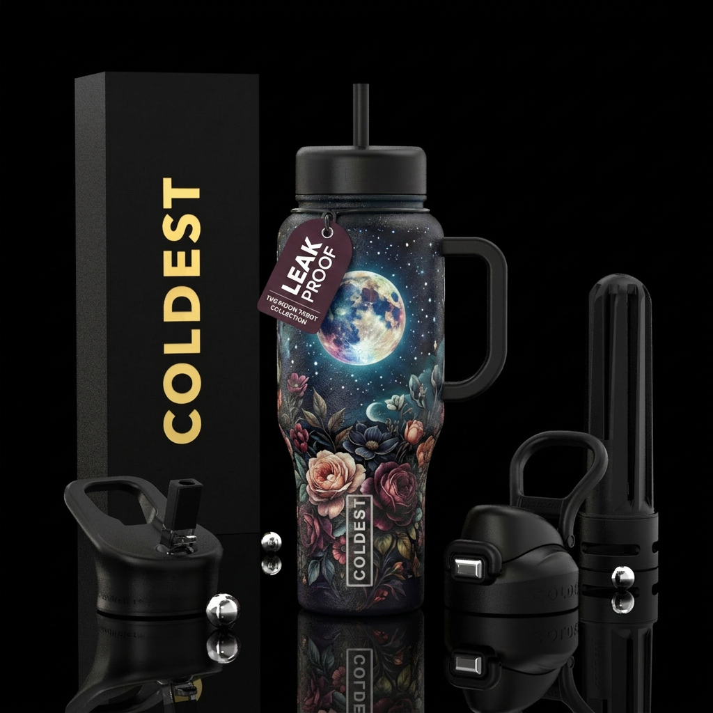 The moon water bottle design