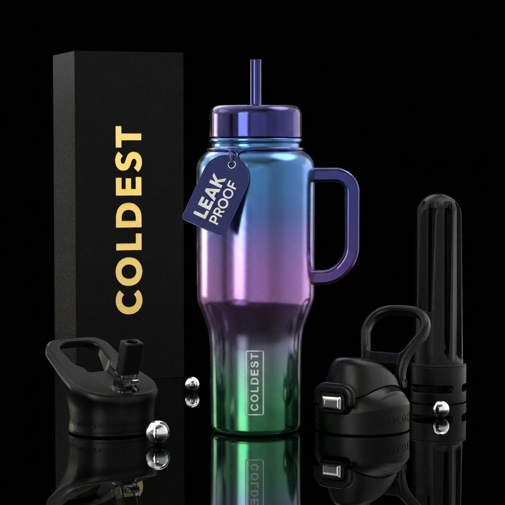 Ombré water bottle design