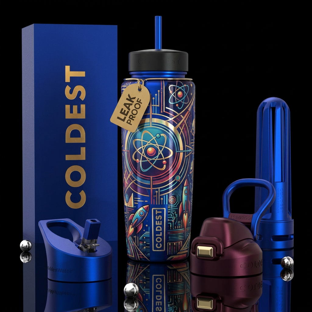 atompunk water bottle design