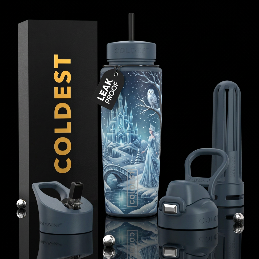 Ice castle water bottle design