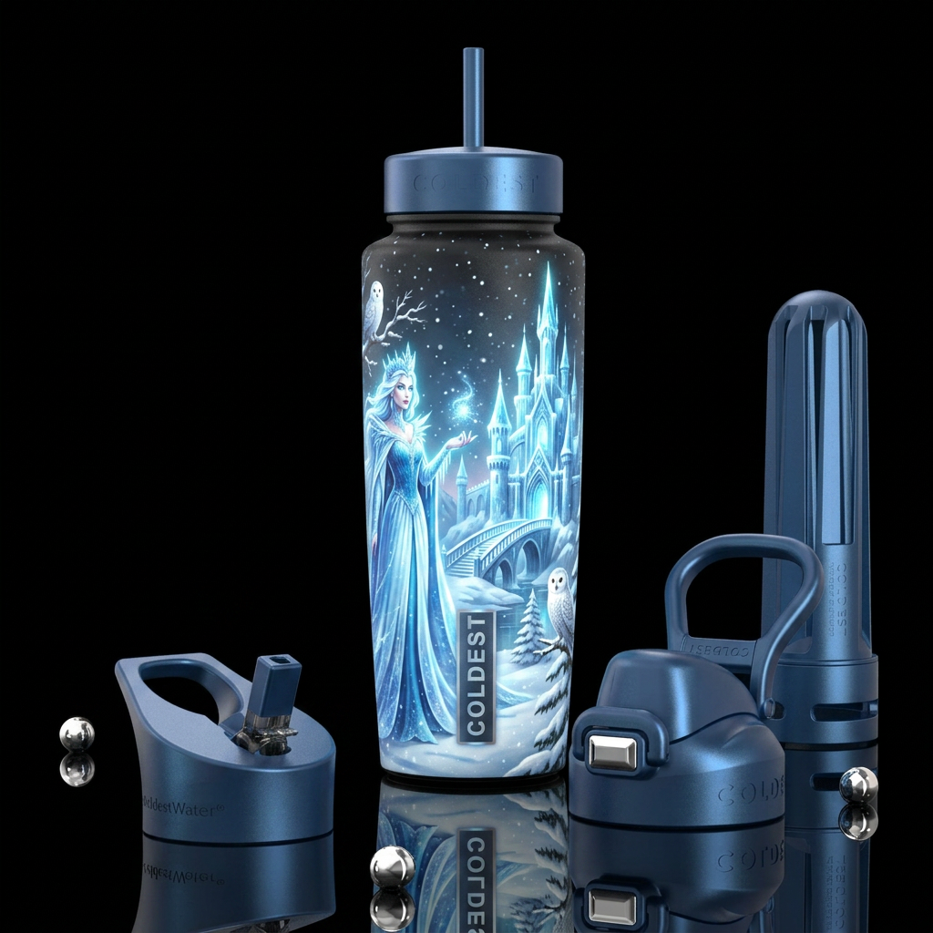 Ice Queen water bottle design