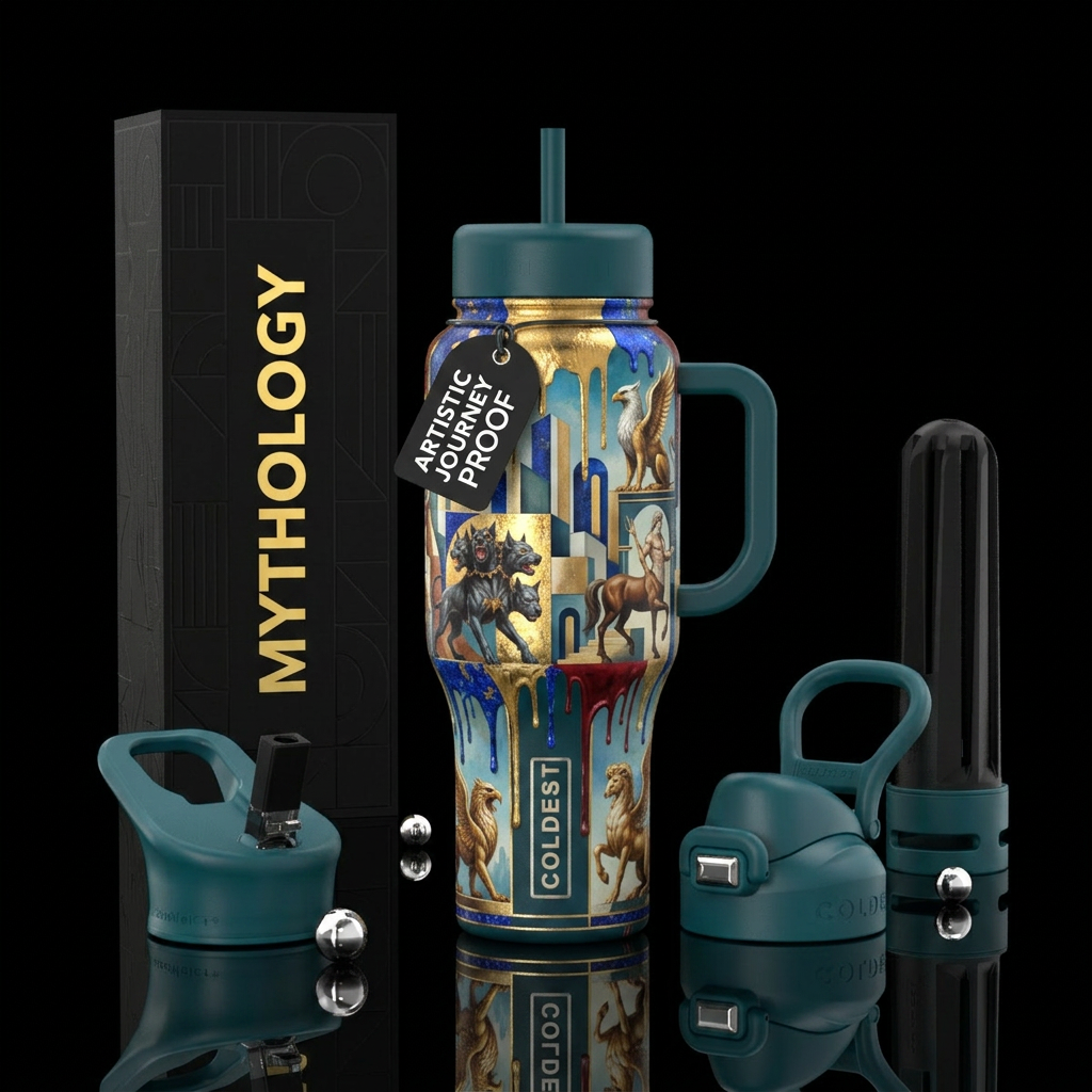 Art water bottle design