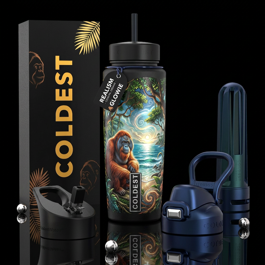 Monkey business water bottle design