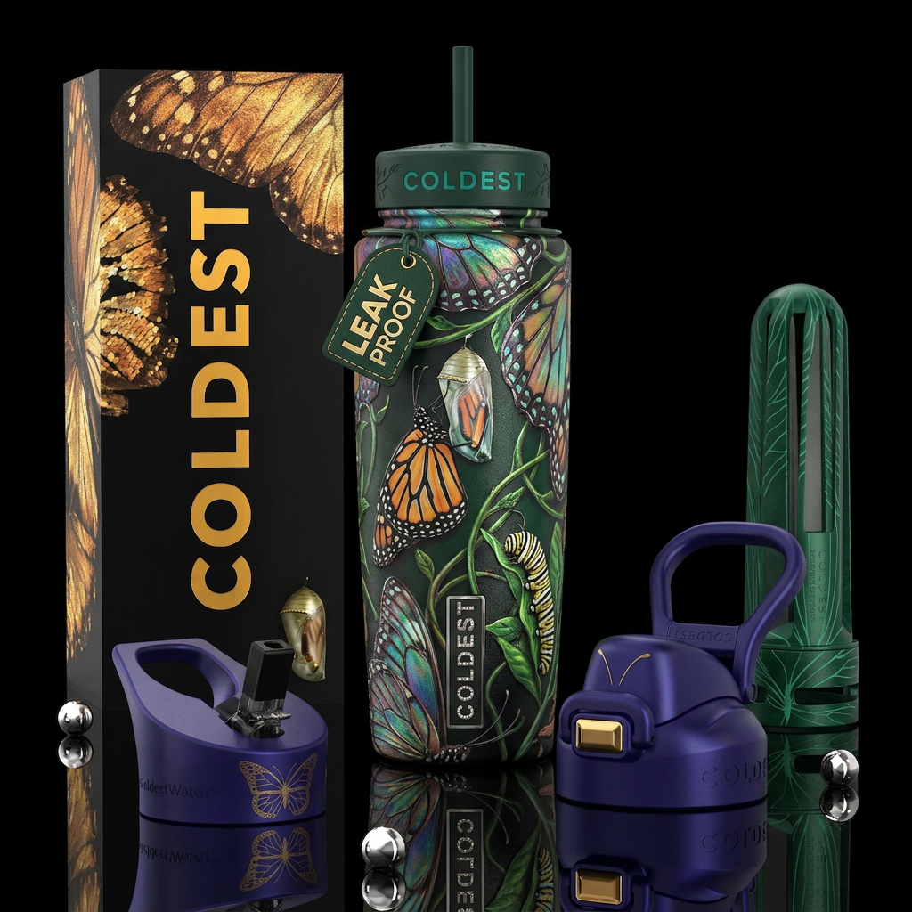 Art water bottle design