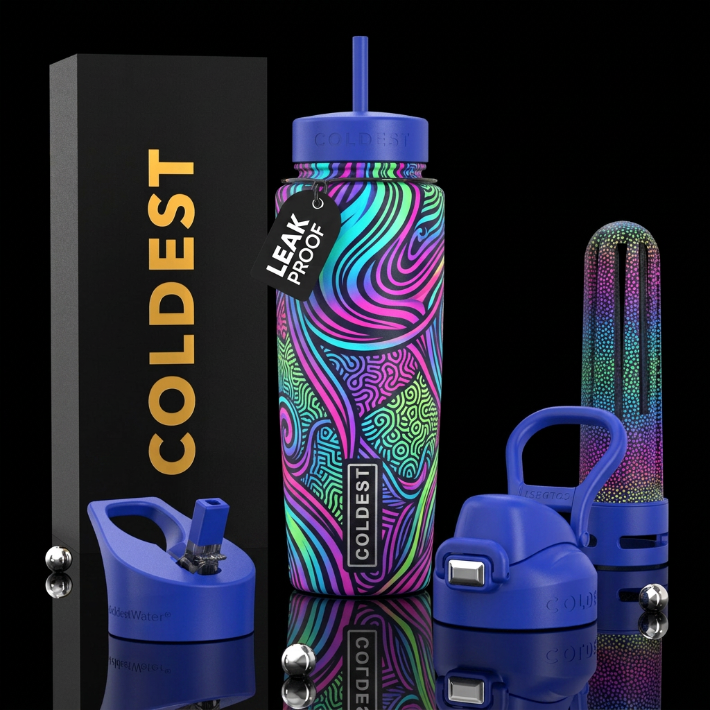 Art water bottle design