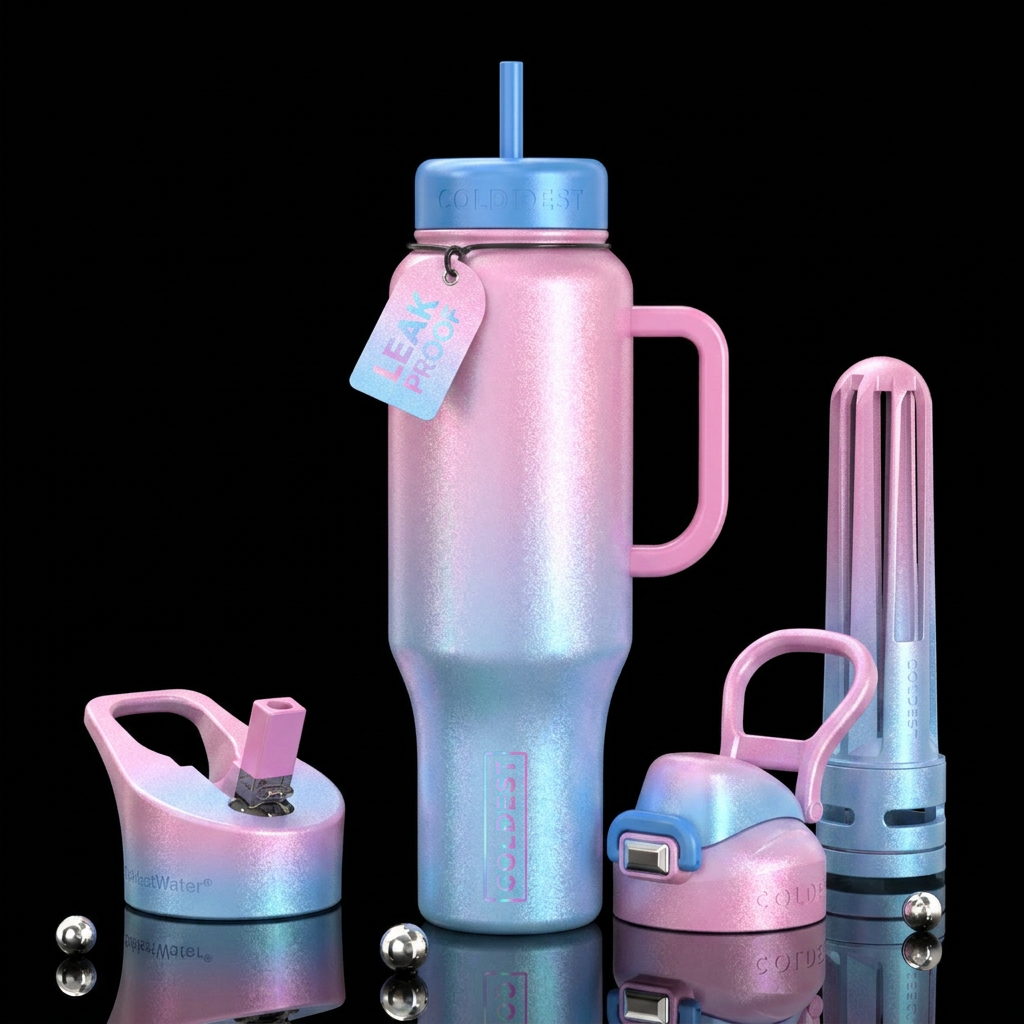 Cotton candy nova water bottle design